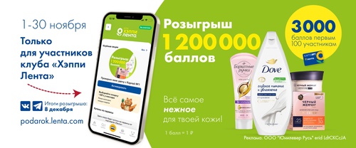 Акция  «Dove» (Дав) «Всё самое нежное для твоей кожи!»